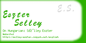 eszter selley business card